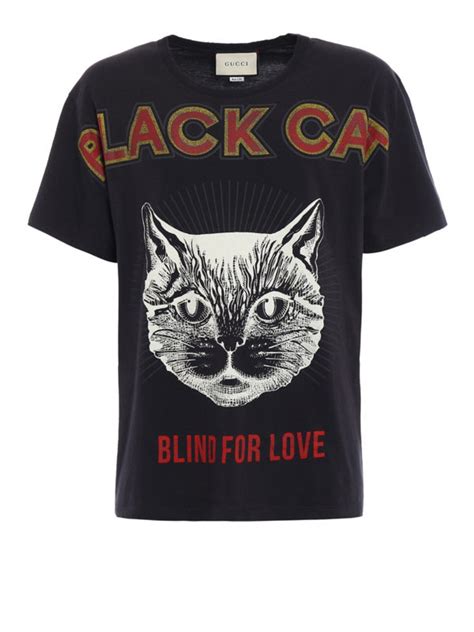 gucci black cat shirt fake|gucci tote with cat.